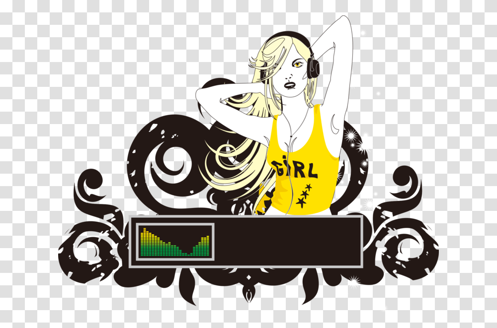 Girl Dj Logo Dj Music, Graphics, Art, Person, Outdoors Transparent Png