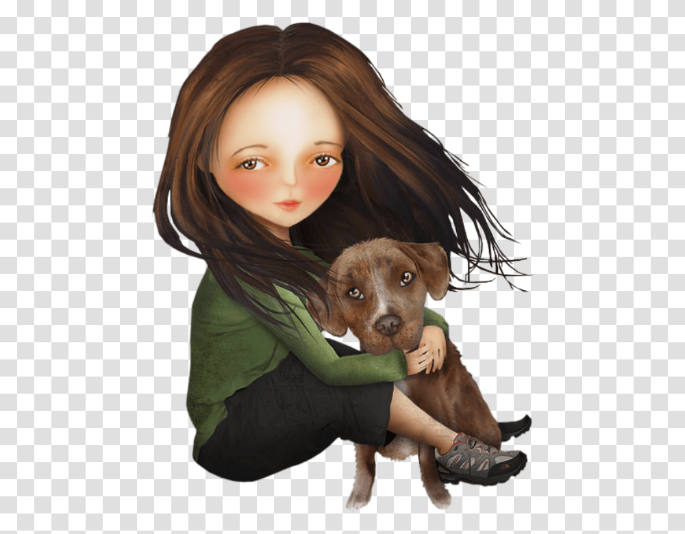 Girl Dog Love Kindnessfreetoedit Companion Dog, Doll, Toy, Person, Human Transparent Png