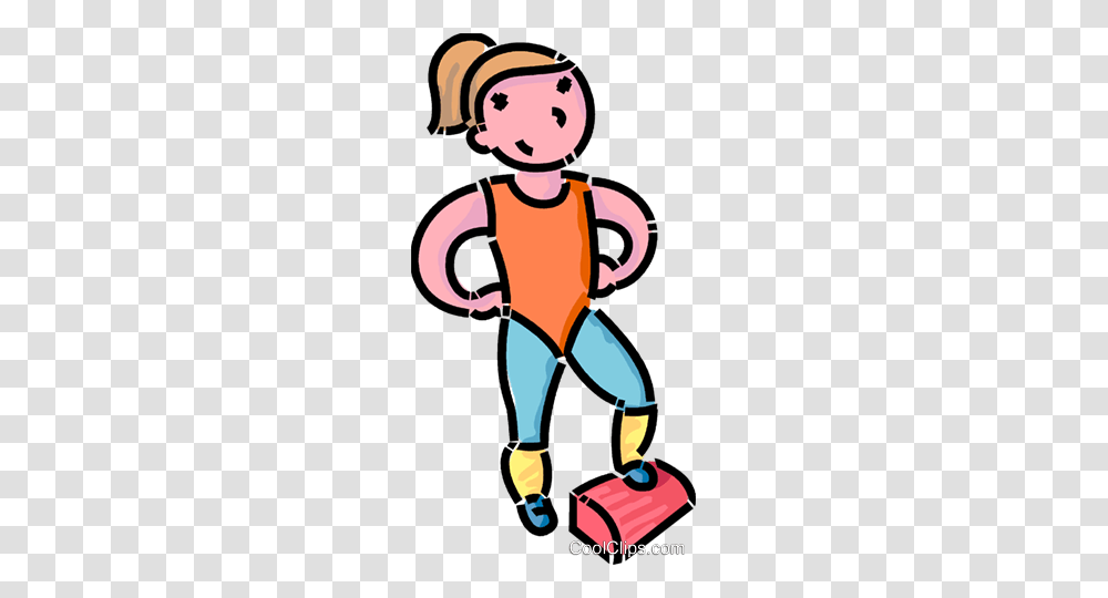 Girl Doing Aerobics Royalty Free Vector Clip Art Illustration, Light, Leisure Activities Transparent Png