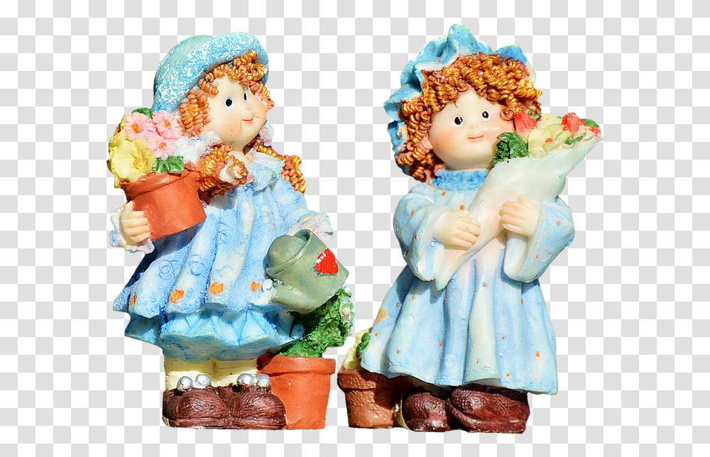 Girl Doll Gardener Figure Decoration Sculpture Toys Images For Whatsapp Dp, Apparel, Person, Human Transparent Png