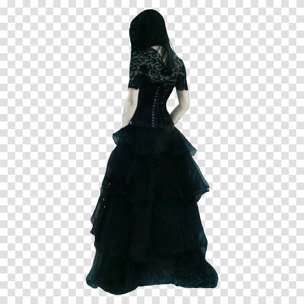 Girl Dress Black Feeling Sad Waiting Dream Remember Little Black Dress, Person, Corset, Velvet Transparent Png