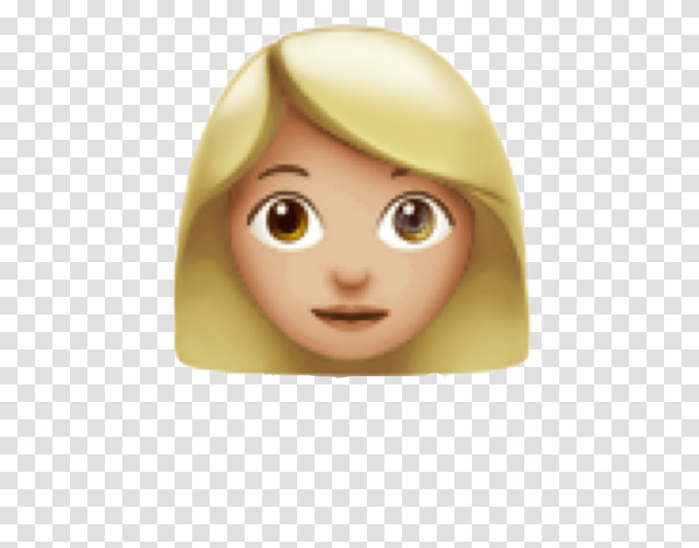 Girl Emoji She Girlemoji Sticker Iphone Blonde Girl Emoji, Doll, Toy, Clothing, Apparel Transparent Png