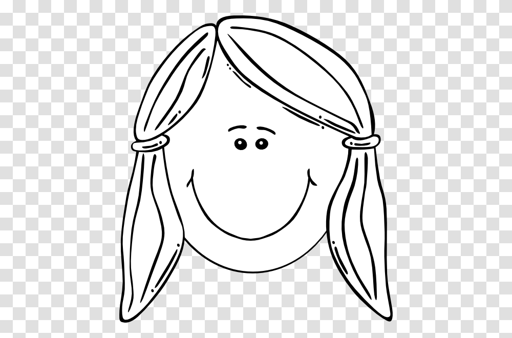 Girl Face Black And White Clipart, Drawing, Doodle, Mixer, Appliance Transparent Png