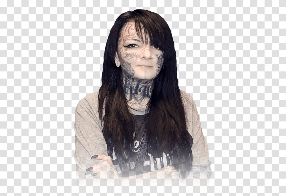 Girl, Face, Person, Human, Tattoo Transparent Png