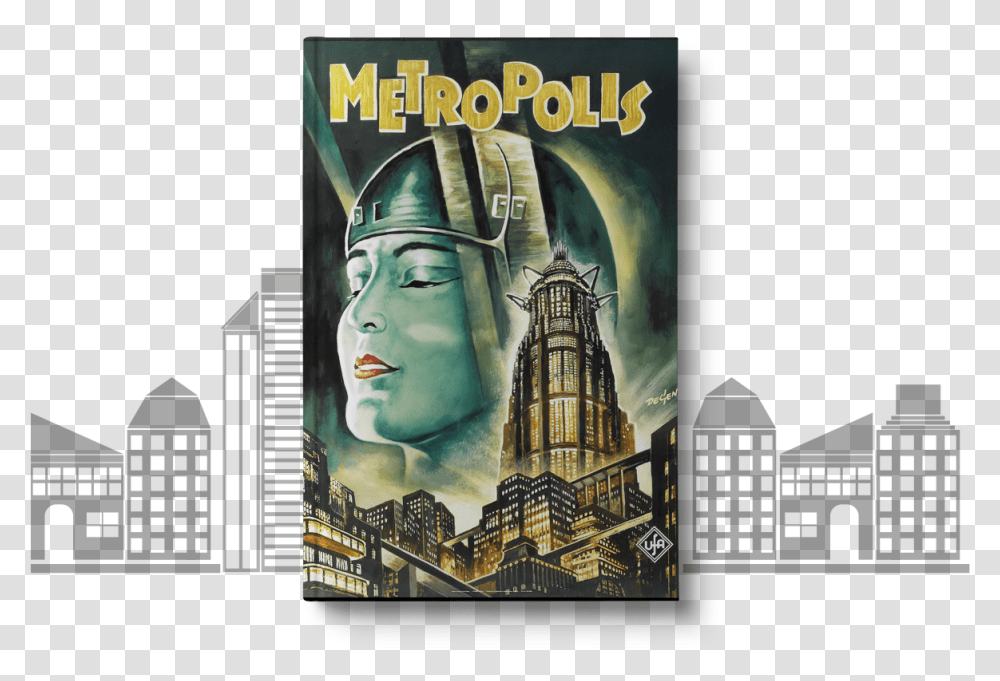 Girl Falling Metropolis 1927 Cover, Advertisement, Poster, Person, City Transparent Png