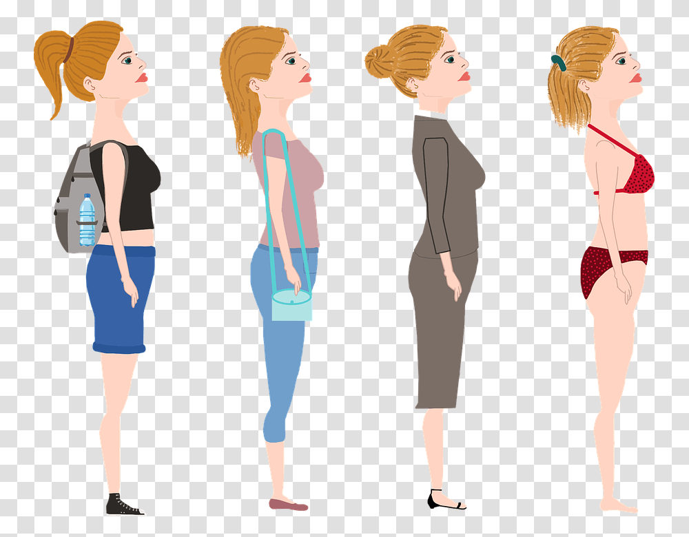 Girl Figure Size 36 24, Person, Standing, People Transparent Png