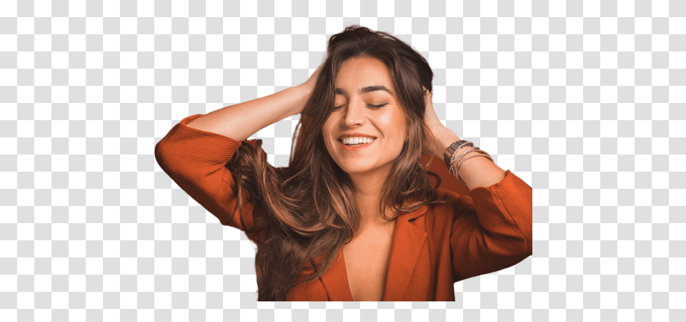 Girl Fingers Through Hair Background Long Hair Woman, Person, Female, Face, Leisure Activities Transparent Png