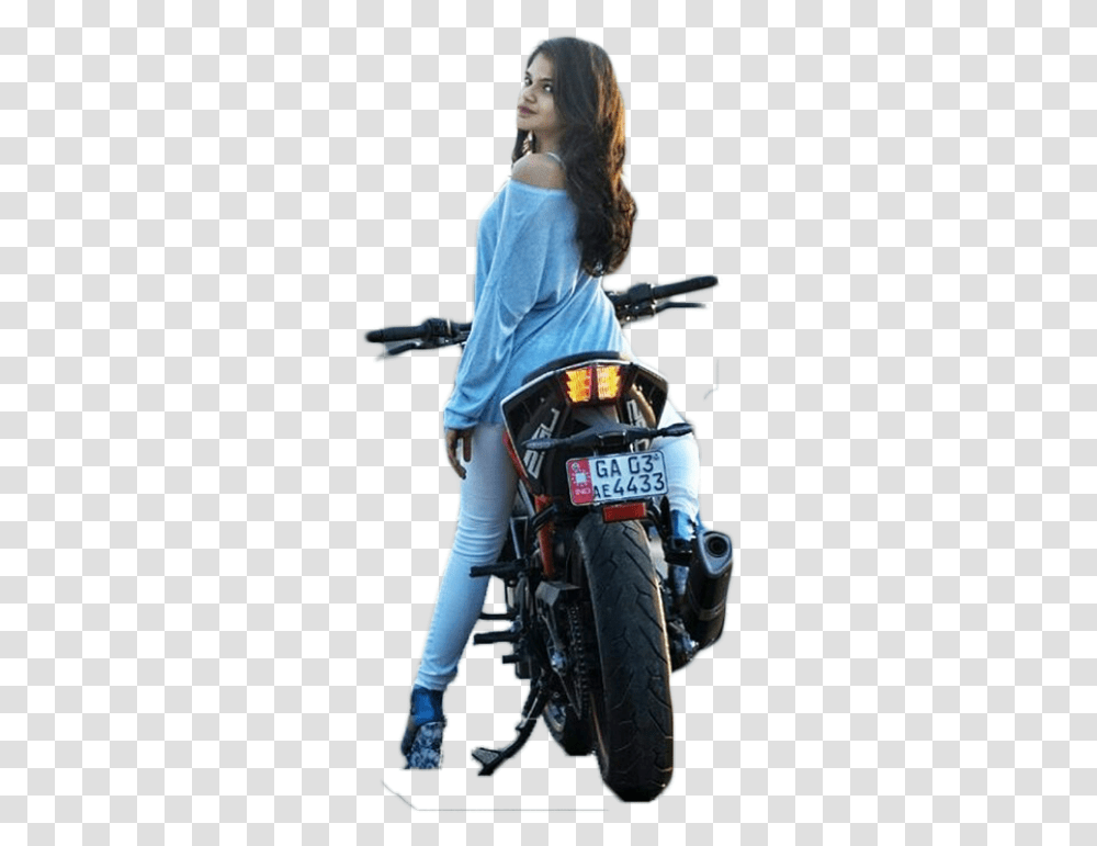 Girl For Picsart, Motorcycle, Vehicle, Transportation, Person Transparent Png