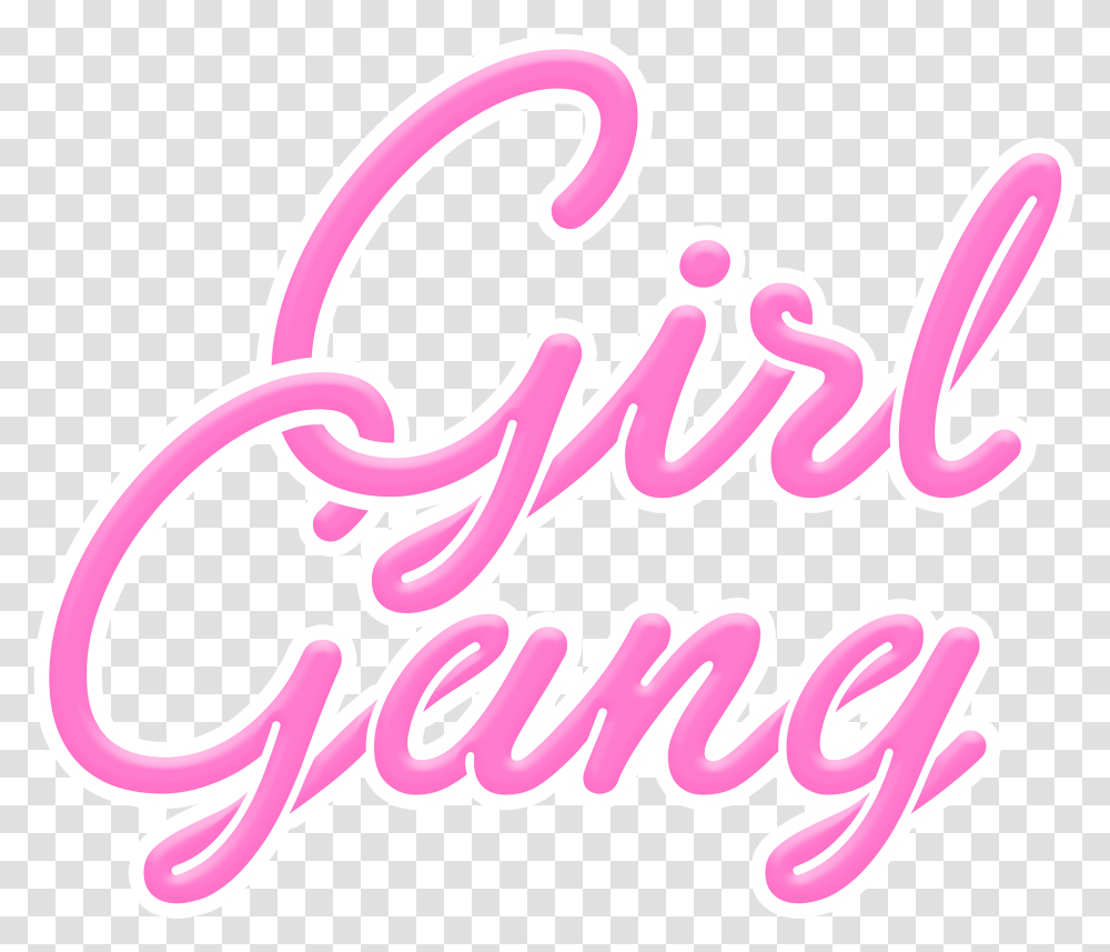 Girl Gang Image Calligraphy, Label, Text, Dynamite, Sticker Transparent Png