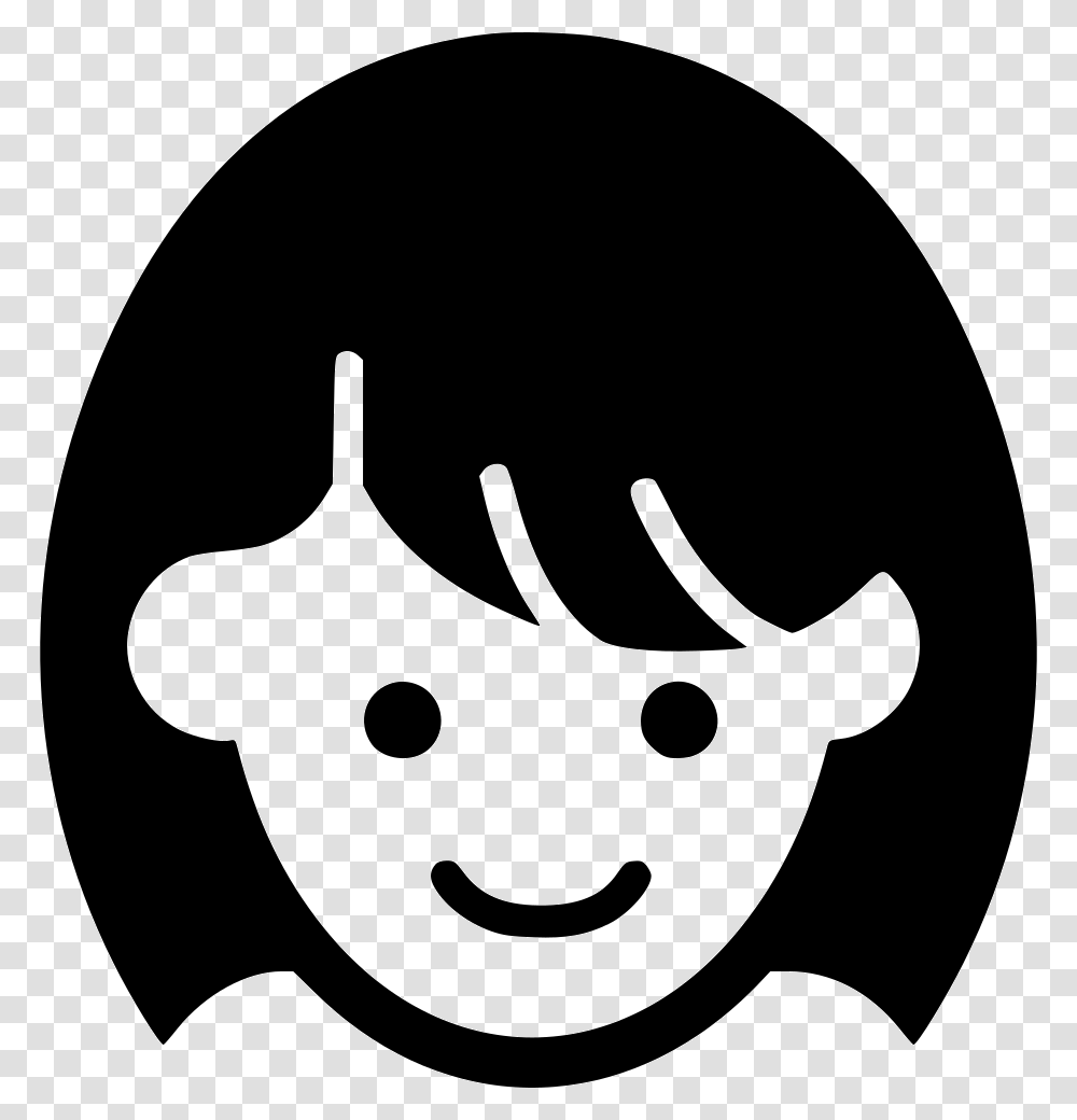 Girl Girl Face Icon, Stencil, Baseball Cap, Hat Transparent Png