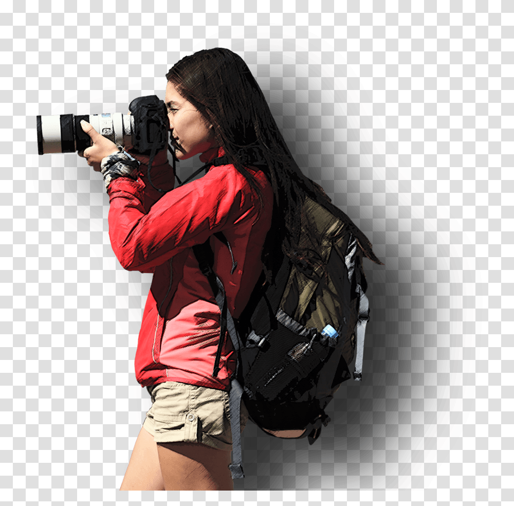 Girl Girl With Camera, Shorts, Apparel, Person Transparent Png