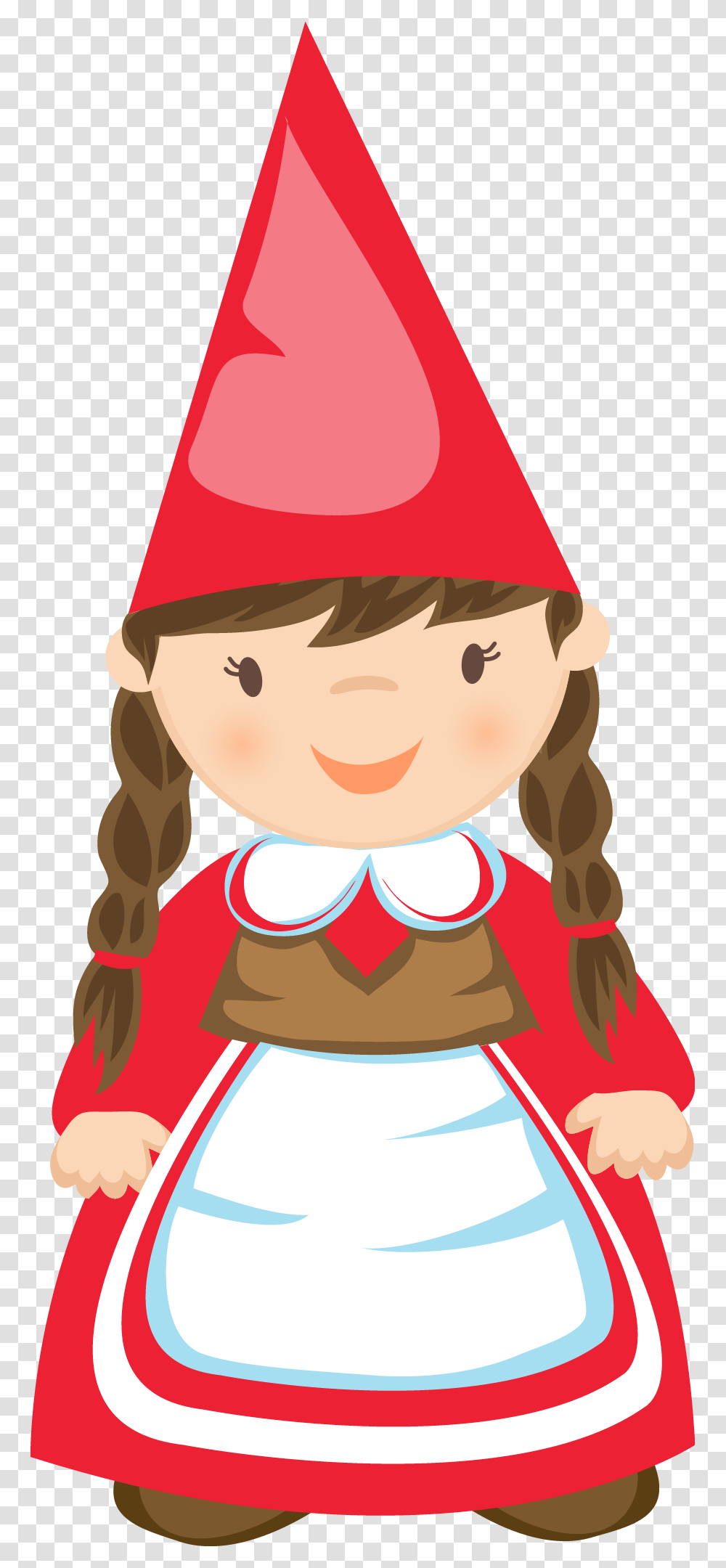 Girl Gnome, Elf, Apparel, Party Hat Transparent Png