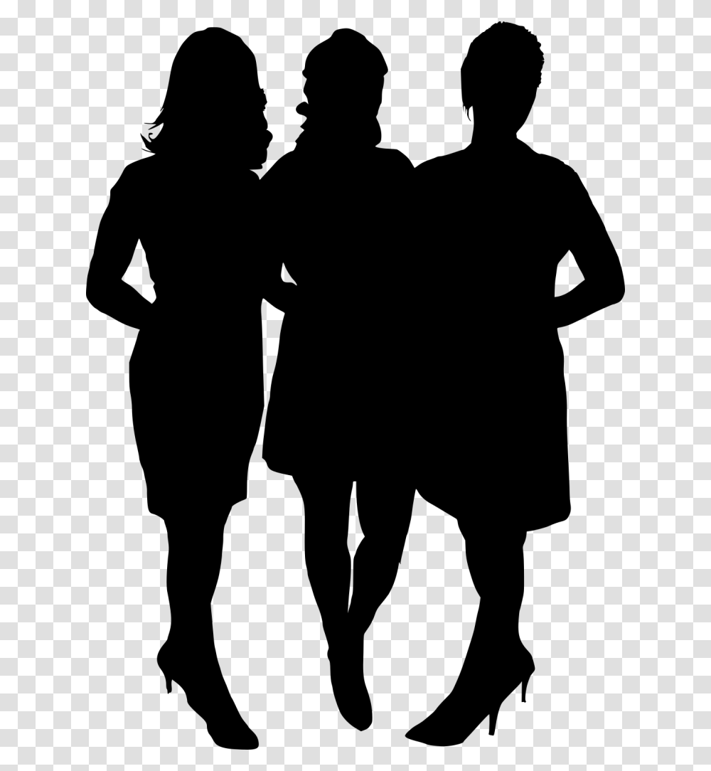 Girl Group Hoto Posing Silhouette Free Group Silhouette Clip Art, Gray, World Of Warcraft Transparent Png