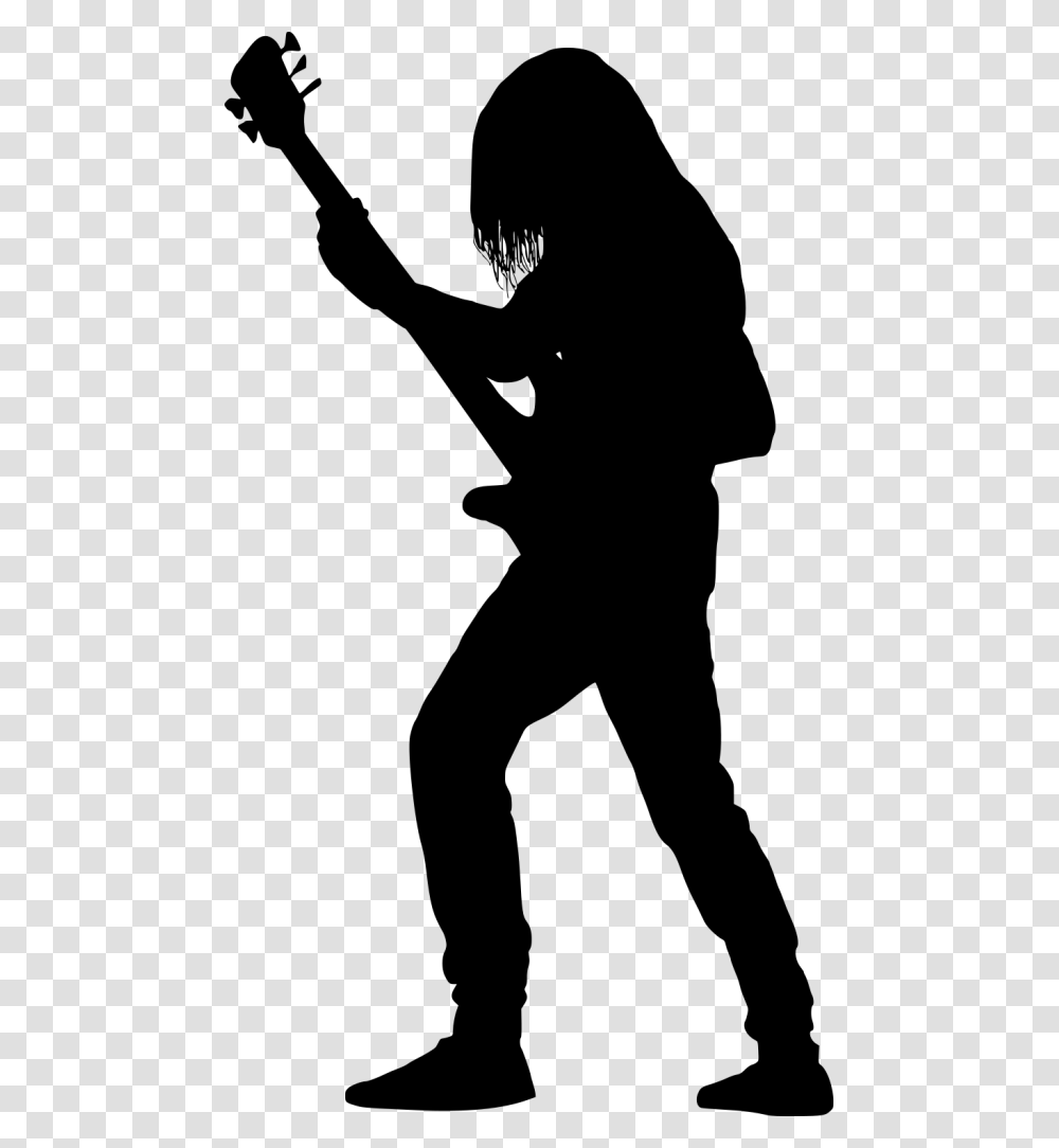 Girl Guitar Player Silhouette, Gray, World Of Warcraft Transparent Png