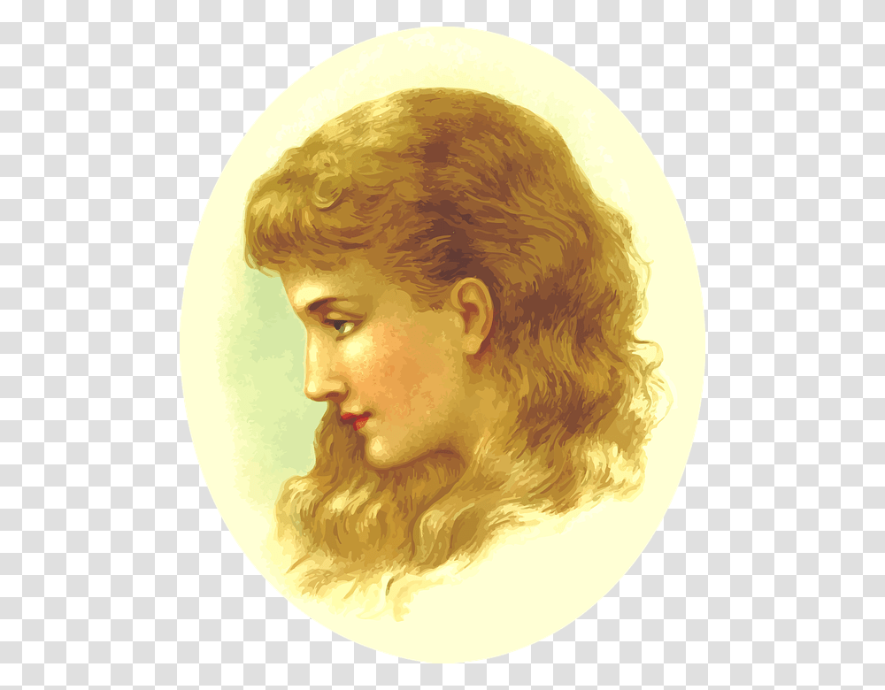 Girl Hair Head Lady Portrait Woman, Person, Human, Painting Transparent Png