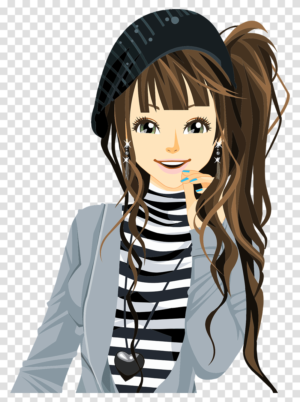 Girl Hair Model Free Vector Graphic On Pixabay Girl, Performer, Person, Human, Clown Transparent Png