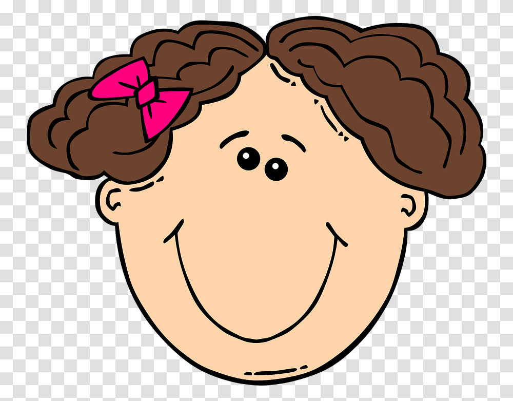 Girl Hair Ribbon Free Vector Graphic On Pixabay Short Curly Hair Cartoon, Food, Face, Grain, Toy Transparent Png