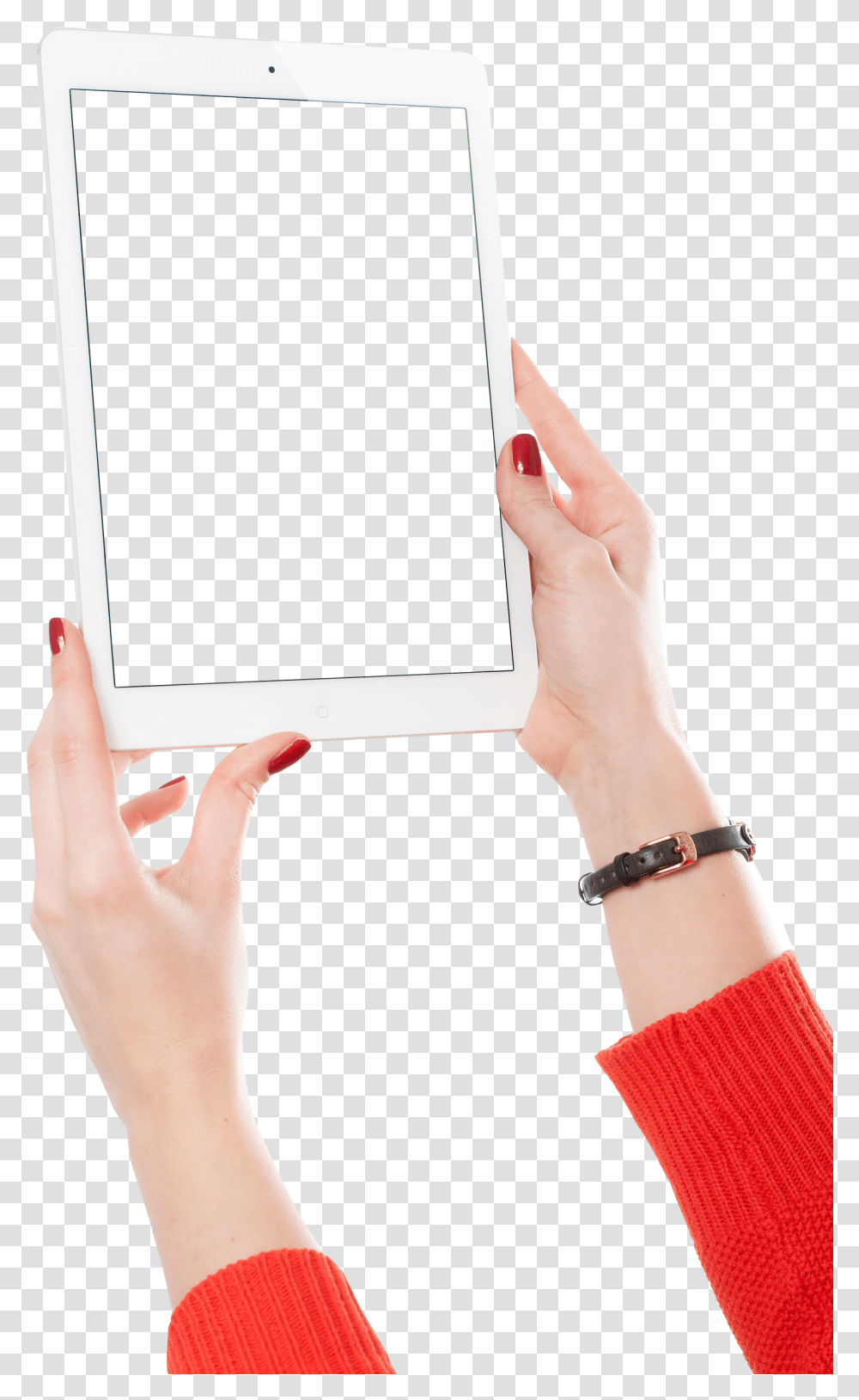 Girl Hand Holding White Tablet Girls Hand Holding Phone, Person, Human, Electronics, Computer Transparent Png