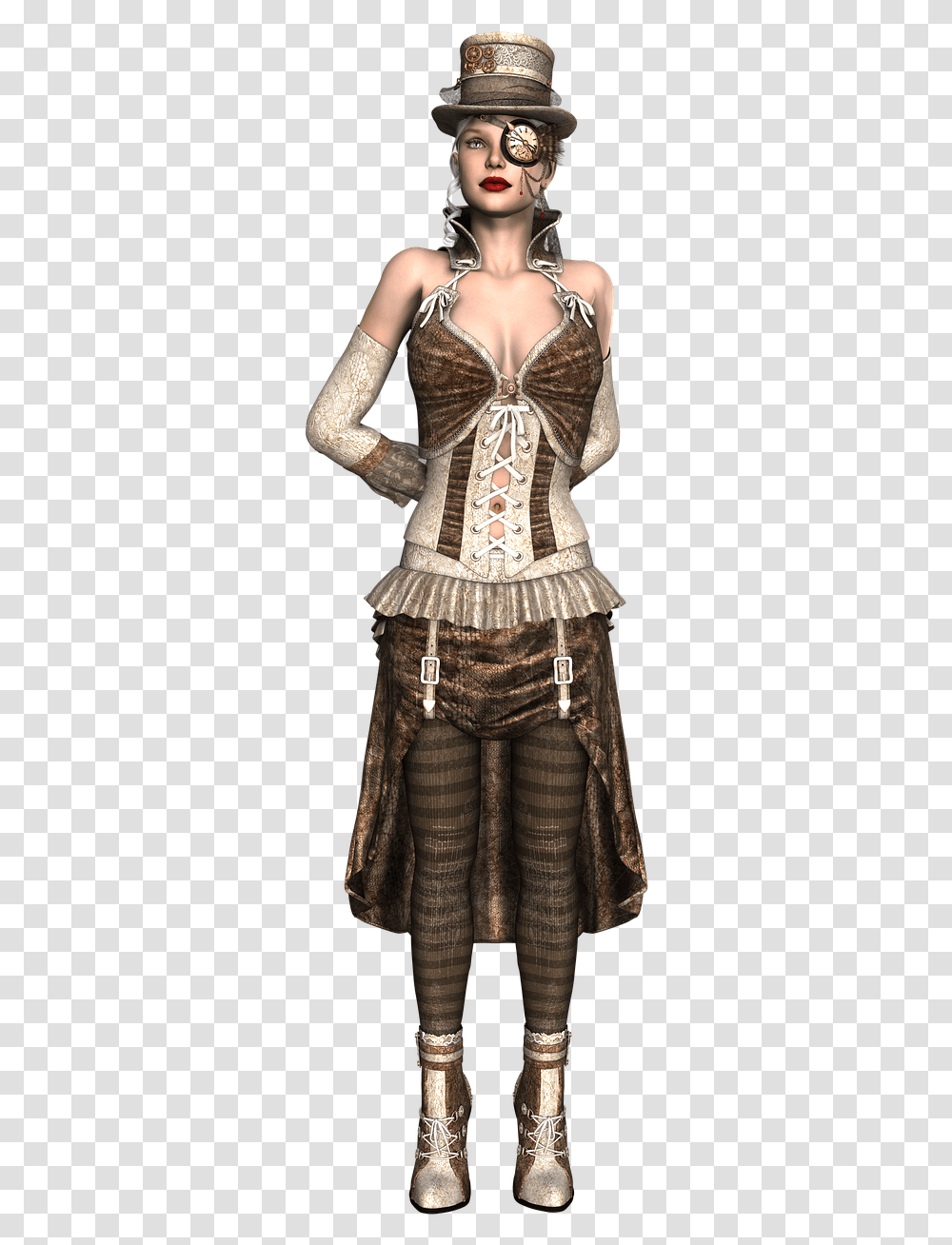Girl Hat Fashion Free Picture Steam Punk Background, Costume, Apparel, Person Transparent Png
