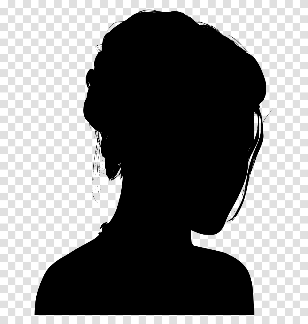 Girl Head Silhouette, Gray, World Of Warcraft Transparent Png