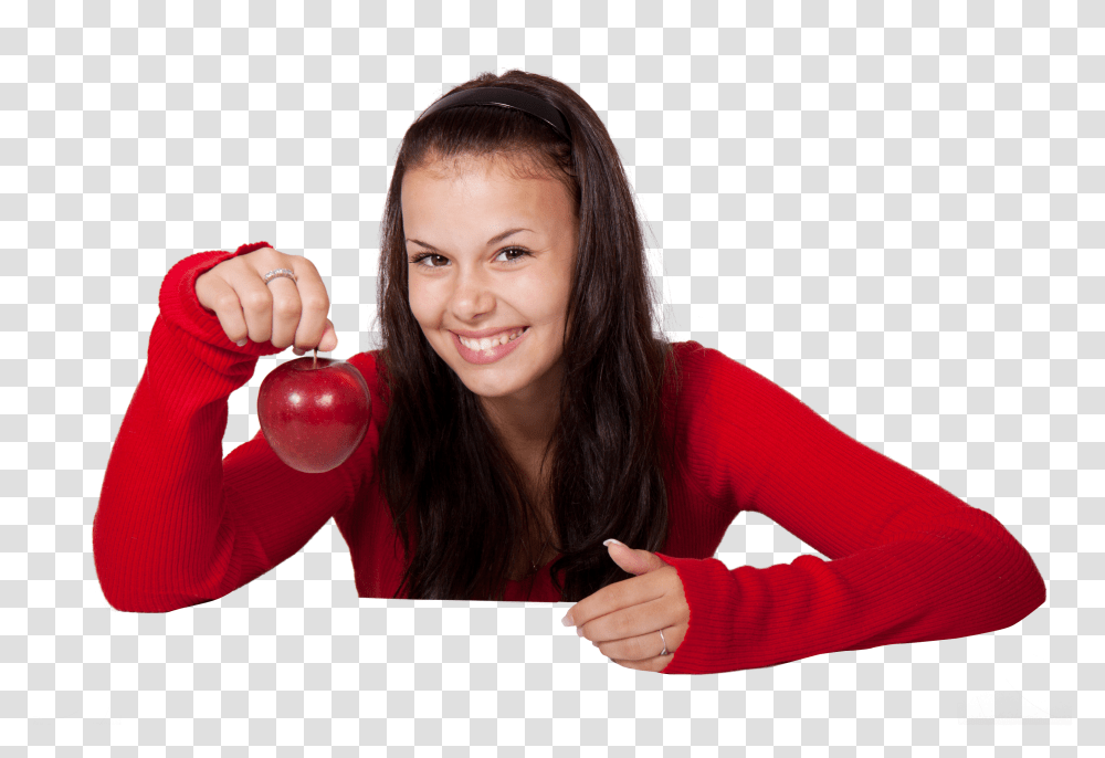 Girl Holding Apple Image, Person, Apparel, Human Transparent Png