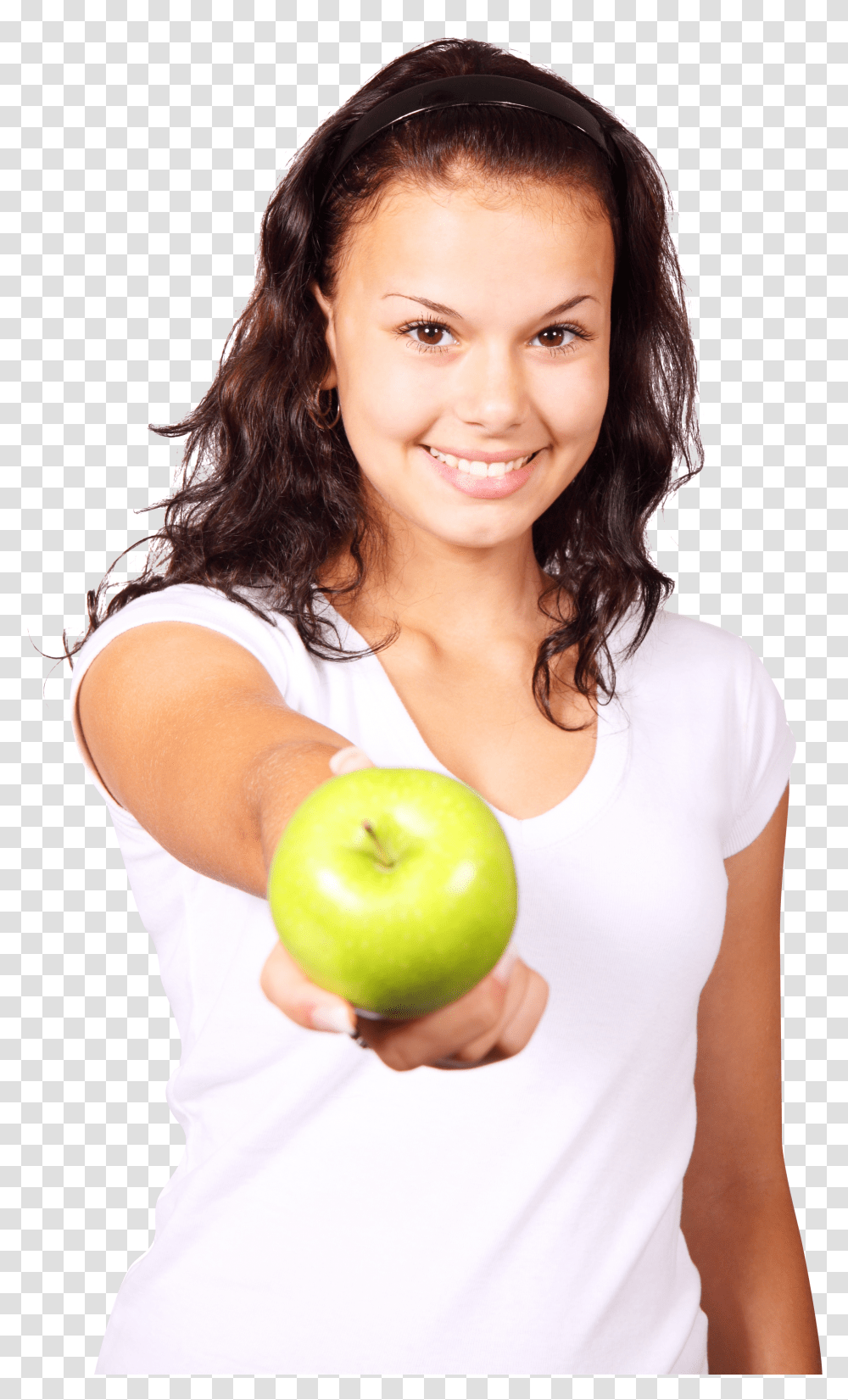 Girl Holding Apple Transparent Png