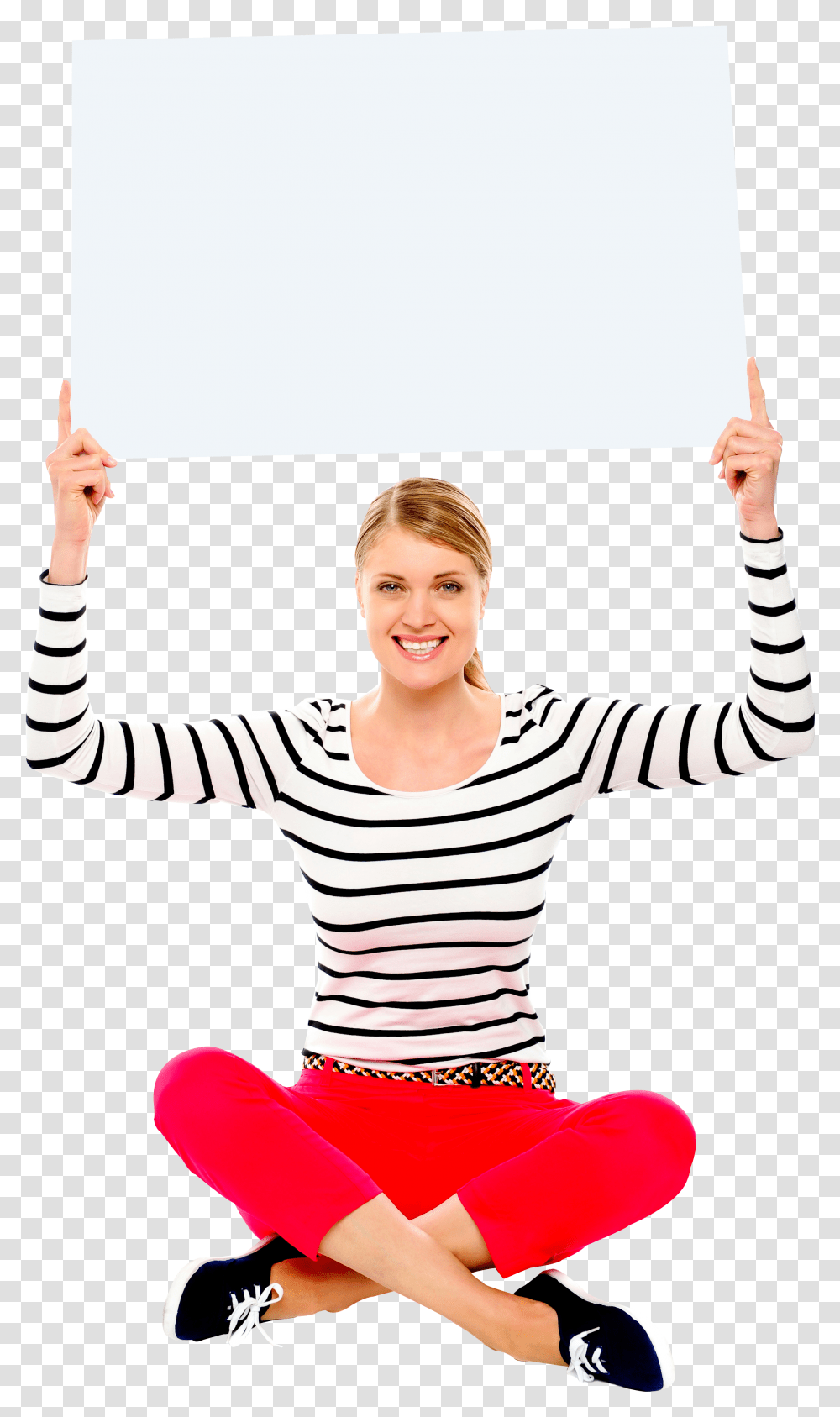 Girl Holding Banner Girl With Banner, Performer, Person, Sleeve Transparent Png