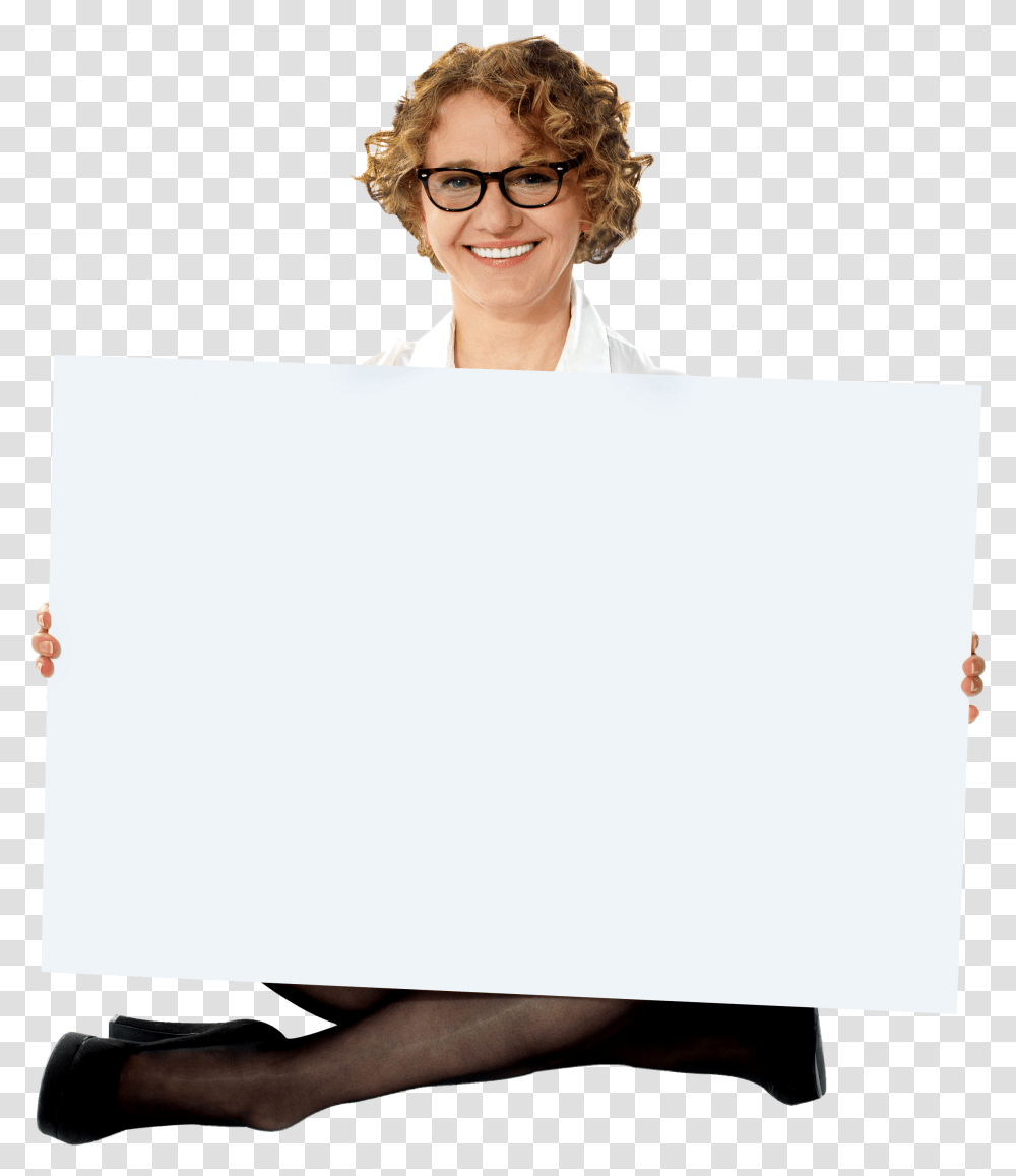 Girl Holding Banner Orator, White Board, Person, Human Transparent Png