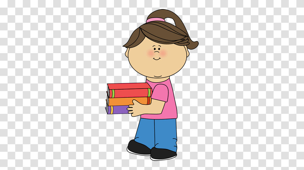 Girl Holding Books Clip Art, Reading, Baseball Cap, Hat Transparent Png