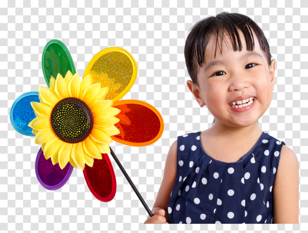 Girl Holding Flower, Person, Human, Plant, Daisy Transparent Png