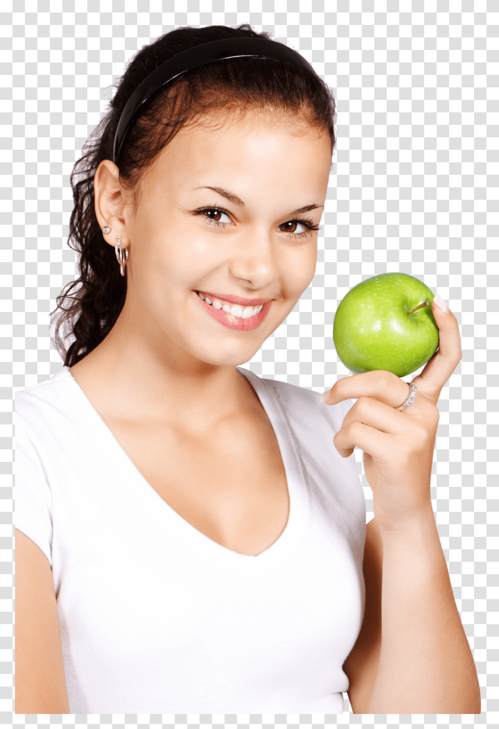 Girl Holding Green Apple Image, Person, Plant, Human, Fruit Transparent Png
