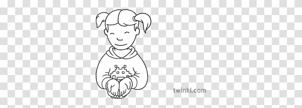 Girl Holding Out Cupped Hands 02 People Children Poses Ks1 Close Up The Small Intestine Diagram, Person, Label, Text, Word Transparent Png