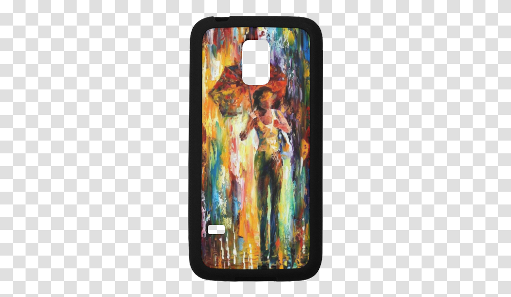 Girl Holding Umbrella I Rainy Day Paint Rubber Case Iphone, Canvas, Modern Art, Painting Transparent Png