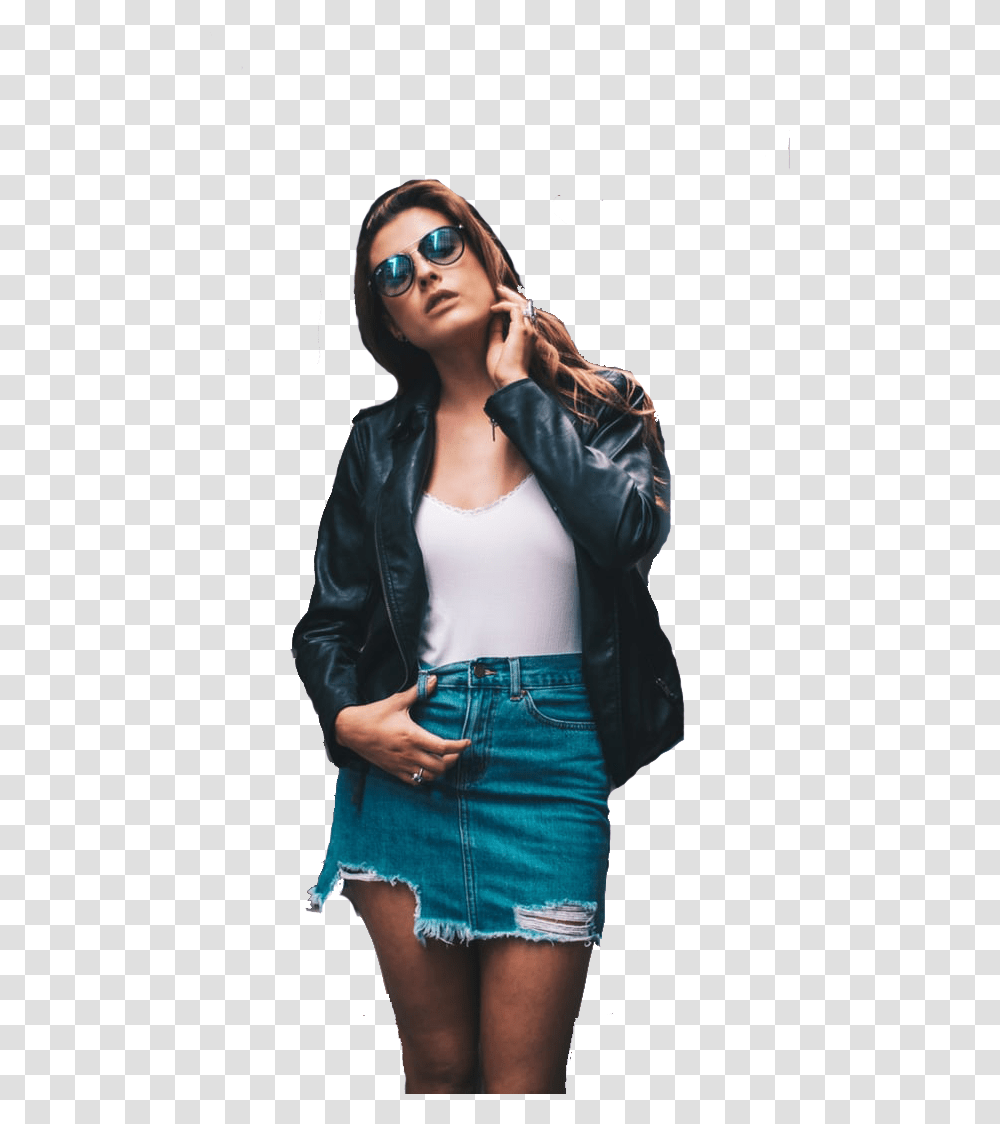 Girl In Ripped Jeans Skirtstyle Margin Left Fuste De Blugi Mini, Sunglasses, Accessories, Person Transparent Png
