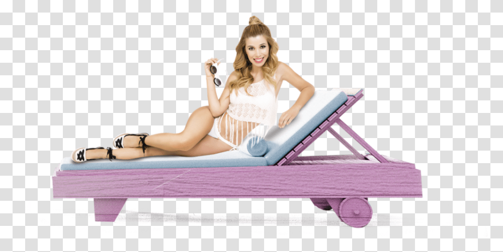 Girl In Swimsuit Laying Beach Chair Girl, Person, Human, Heel, Female Transparent Png