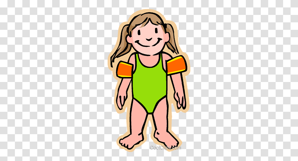 Girl In Swimsuit Swimming Lessons Royalty Free Vector Clip Art, Costume, Female, Drawing Transparent Png