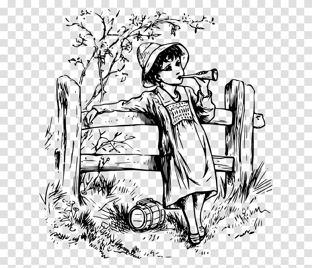Girl In The Country Clip Art, Gray, World Of Warcraft Transparent Png