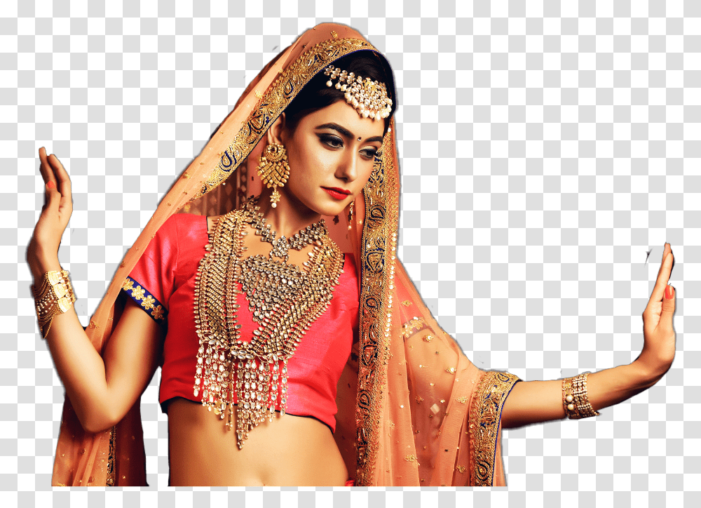 Girl Jhyuri India Indie Gold, Apparel, Person, Human Transparent Png
