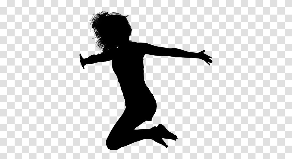 Girl Jumping Clipart Download Child Jump Silhouette, Dance Pose, Leisure Activities, Bow, Person Transparent Png