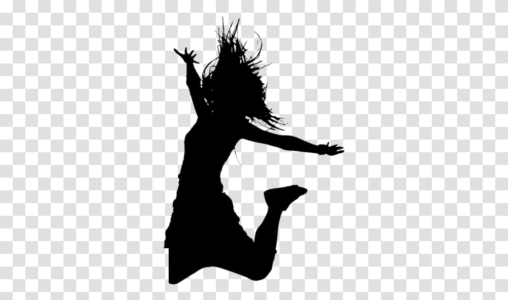 Girl Jumping Image Clip Art Silhouette, Person, Stencil, People, Sport Transparent Png