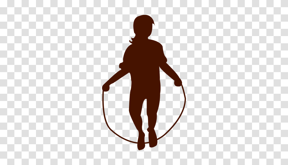 Girl Jumping Rope Red Silhouette, Person, Human, Whip, Light Transparent Png