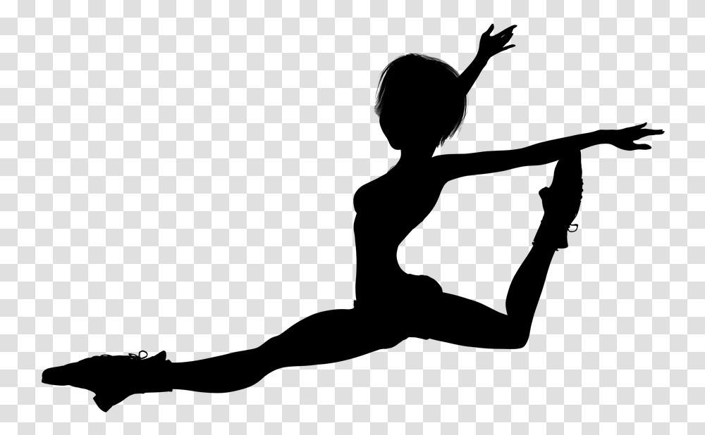 Girl Jumping Silhouette, Gray, World Of Warcraft Transparent Png