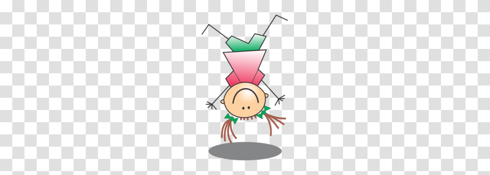 Girl Jumping Upside Down Clip Art, Elf Transparent Png