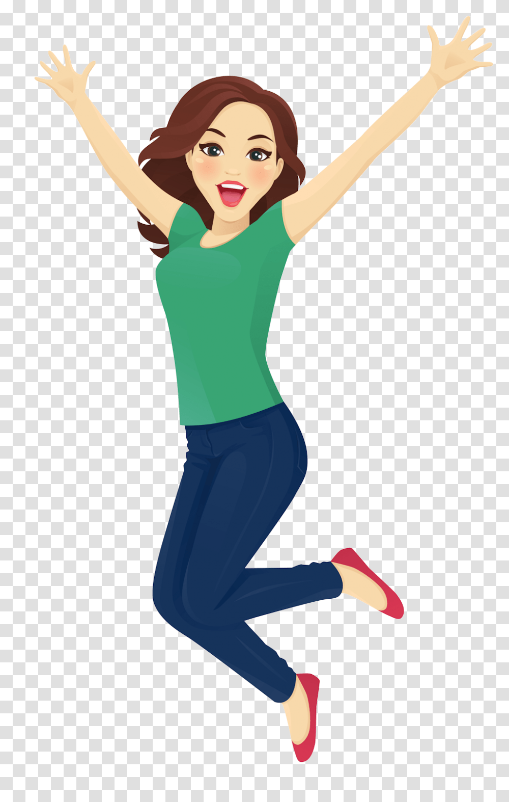 Girl Jumping Woman Jumping Clipart, Person, Female, Fitness, Working Out Transparent Png