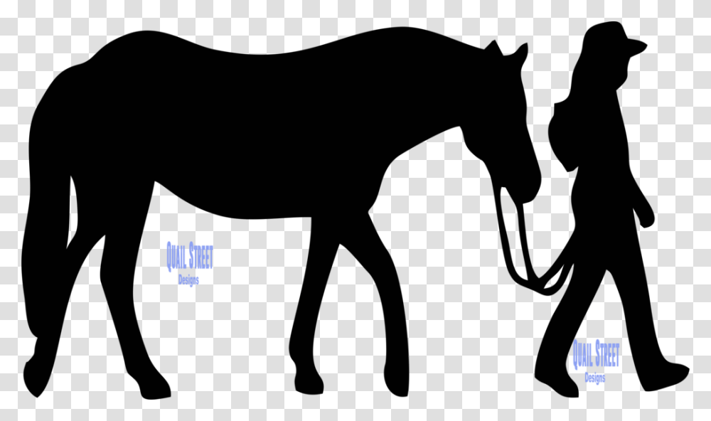 Girl Leading Horse Vinyl Decal Girl Leading Horse Silhouette Transparent Png