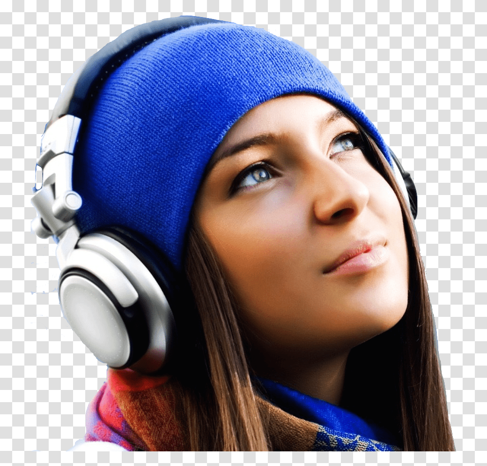 Girl Listening To Music Clipart Girl Listening To Music, Apparel, Electronics, Person Transparent Png