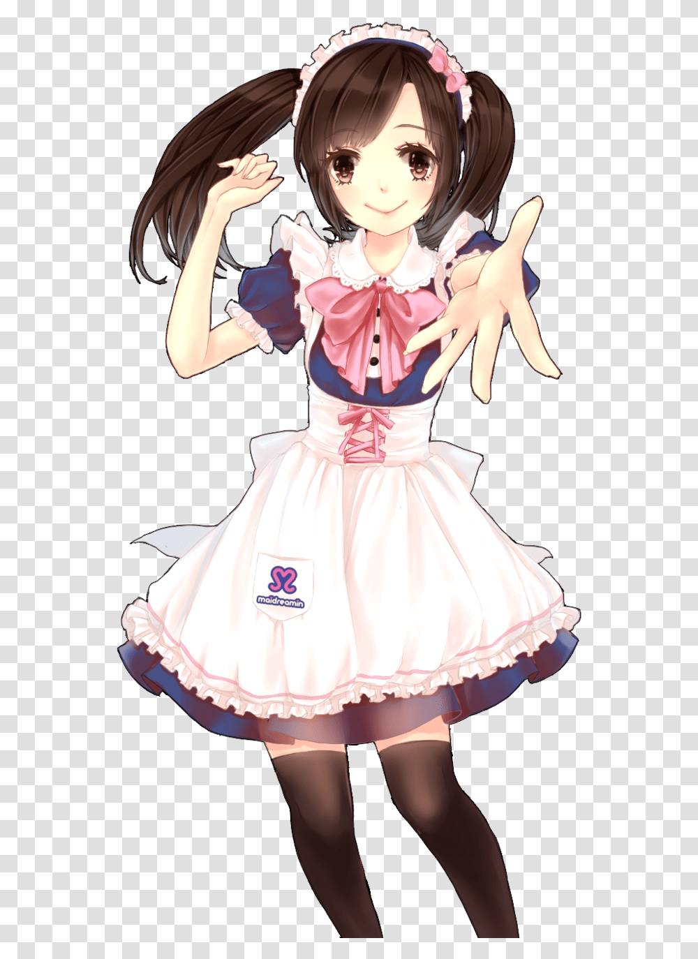 Girl Maid Cartoon, Doll, Toy, Costume, Person Transparent Png