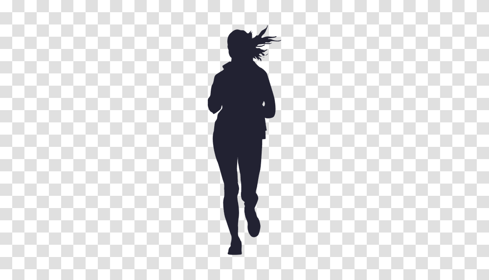 Girl Marathon Running Silhouette, Person, Standing, Walking, Pedestrian Transparent Png