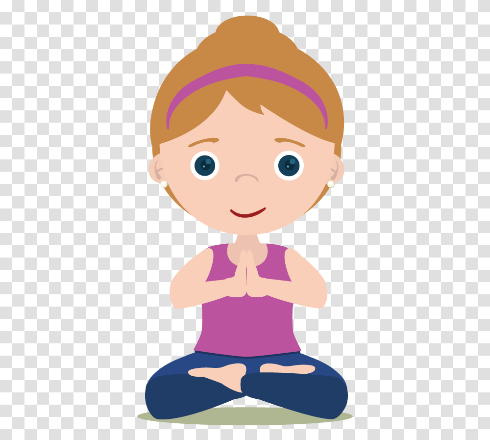 Girl Meditating Clipart, Doll, Toy, Head, Food Transparent Png