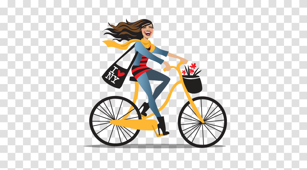 Girl On Bicycle Clip Art Free Cliparts, Vehicle, Transportation, Bike, Wheel Transparent Png